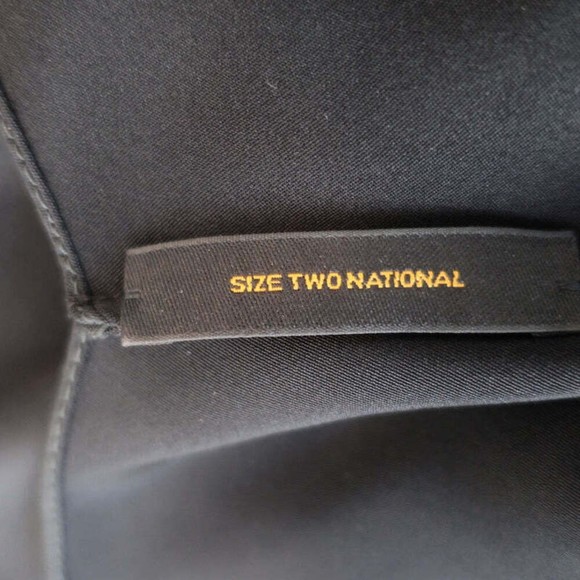 Juan Carlos Obando Amalfi Cutout Blouse Black Draped Silk Size 2 - Picture 7 of 7